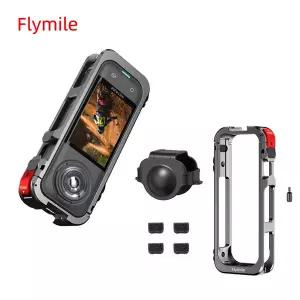 Flymile X5 카메라 케이지 ta360 용 액세서리 콜드 슈가있는 알루미늄 합금 프레임 보호 케이스 리그