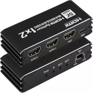 8K@60Hz HDMI 스플리터 1 in 2 출력 1x2 2.1 지원 VRR HDCP2.3 HDR 48Gbps EDID 돌비 애트모스 7.1채널