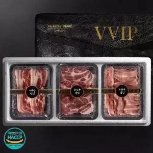 냉장 1등급 한돈 E클래스1호 1.5kg (오겹살,목살,항정살 각500g)