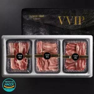 냉장 1등급 한돈 E클래스3호 1.5kg (오겹살+항정살+가브리살 각500g)