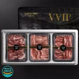 냉장 1등급 한돈 E클래스4호 1.5kg (목살+항정살+가브리살 각500g)