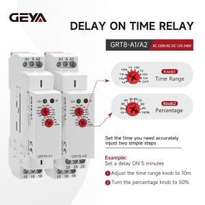 GEYA 지연 ON OFF 타임 릴레이 230V 시간 모듈 타이머 스위치 16A 조정 가능한 0.1S-10D
