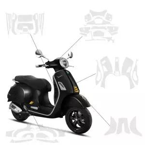 오토바이 PPF 에어링 보호 필름 VESPA GTS300 300 TPU 페인트 스티커 용 투명 긁힘 방지
