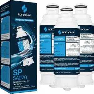 SpiroPure 냉장고 정수필터 대체품 HAF-QIN DA97-17376B QINS 3개입