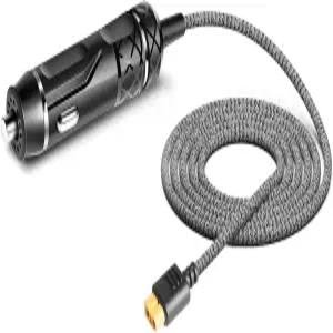 HKY XT60 차량용 충전 케이블 16AWG DC12V-24V 시가잭 수동 커넥터 Anker SOLIX/Bluetti 포터블 파워