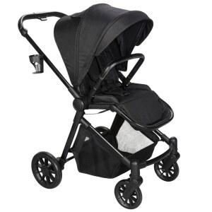 TALENBEEN 2 in 1 유모차, 신생아부터 까지 사용 가능, 블랙 54cm 좌석 및 360 회전 가능 한 손으로 접기 자립형 7
