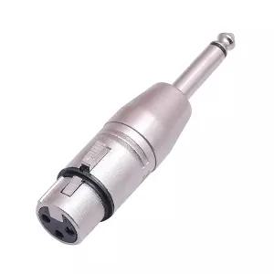 SIRP XLR 암 커넥터에서 1/4 TS 마이크 어댑터 6.35mm 모노 플러그에서 3핀 잭 변환기