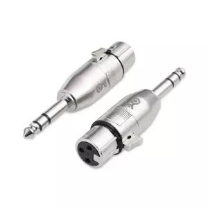 Cable Matters 2팩 6.35mm 1/4 TRS to XLR 어댑터 수컷 암컷 M-F 밸런스드 오디오 금속 하우징 금도금 접점