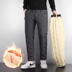 오너클랜 남자 양털 팬츠 일자핏 겨울 작업바지 우모 바지 방한 패딩바지 방한바지 작업복바지