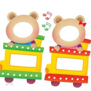 교육 시설 사진 부착 이름표 곰 기차 탑승 동물 캐릭터 알록달록 컬러풀 교실