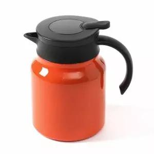 [제이큐]온도표시 보온주전자 900ml 오렌지 식당주전자 미니차주전자