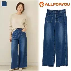 [아웃도어스/올포유]올포유 청바지 데님 세미와이드 이월 간절기 여성