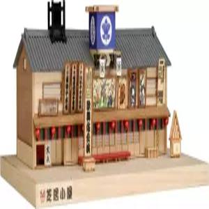일본집 건물 모형 우디조 1/120 연극장 목제 조립 키트 일본풍 프라모델