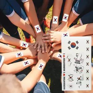 태극기 타투 스티커 태극마크 레터링 물타투 DD-12822