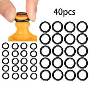 고압 세척기용 O링 40개, 퀵 디스커넥트 피팅 가스켓, 와셔 씰 고무 세트