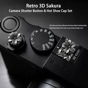 3D 사쿠라 메탈 셔터 버튼 핫슈 커버 후지 XT5 XT4 XT50 XE4 XM5 라이카 Q3 M11 니콘 Zf 파나소닉 호환 S9