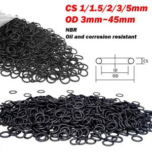 검정색 NBR 내유성 씰 링 가스켓 CS 11.5235mm 방수 니트릴 부타디엔 고무 O-링 와셔 OD 3mm ~ 45mm
