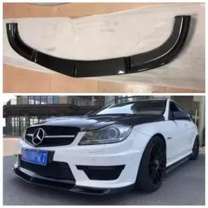 C 클래스 W204 C63 11-14 리얼 카본 파이버 프론트 범퍼 립 리어 디퓨저 스포일
