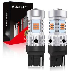 AUXLIGHT 7440 T20 LED 전구 매우 밝음 7440NA 7441 W21W WY21W 992 방향지시등 대체품 2200K 앰버 옐로우 (2개 세트)