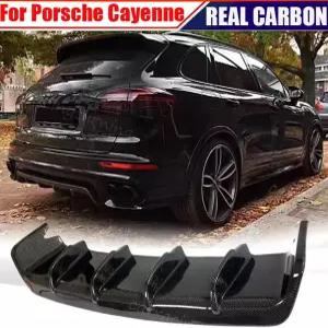카이엔 958.2 GTS 15-17 리얼 카본 리어 범퍼 디퓨저 립 호환