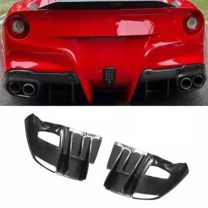 F12 베르리네타 12-년식 리얼 카본 리어 범퍼 디퓨저 스플리터 키트 호환