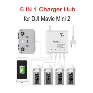 DJI 미니 4k 2/SE 드론 배터리 충전 허브용 6 in 1 USB 포트가 있는 고속 스마트