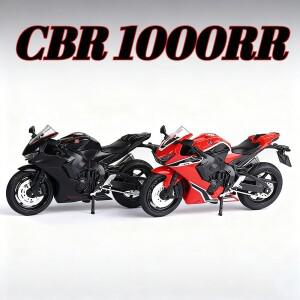 1:18 혼다 CBR1000RR R1 오토바이 장난감 모델 휠 스티어링 접이식 삼각대 모터바이크 하야부사 교육용