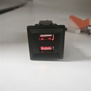 폭스바겐 T5 트랜스포터 2003-2009용 12V 듀얼 USB 차량용 충전기 어댑터 소켓 ASR 대시 블랭크 스위치용