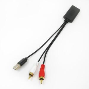 Biurlink 범용 DIY 차량용 CD 라디오 Aux-in RCA Bluetooth 5.0 수신기 AUX 케이블 USB 어댑터 for Pioneer