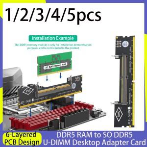 노트북 DDR5 RAM을 SO U-DIMM 데스크탑 어댑터 카드 메모리 테스터로 변환하는 - 컨버터 6층 PCB 디자인