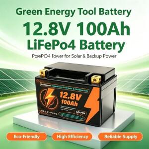 12V 100Ah LiFePO4 배터리 팩 RV 보트용 새로운 A급 내장형 BMS 태양 에너지용 세금 및 부가세 없음
