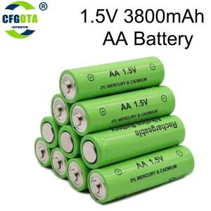 100%  1.5V 3800mAh AA 사전 충전된 배터리 장난감 카메라 마이크용 NI-MH