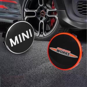 4개입 54mm 자동차 휠 허브 센터 캡 배지 액세서리 미니 쿠퍼 S 웍스 JCW R55 R56 R50 R53 R60 R61 F54 F55