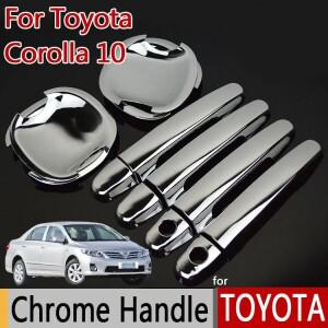 TOYOTA Corolla 10 E140 (2006-2013) 고급스러운 크롬 도어 핸들 자동차 커버 액세서리 스티커 스타일링
