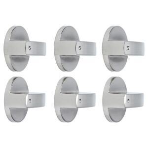 6pcs 8mm 회전 손잡이 아연 합금 컨트롤 노브 교체용 부품 주방 레인지 스토브 액세서리