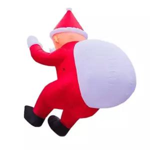 벽타는산타 크리마스 풍선 인형 대형인형 흰색 산타 건물