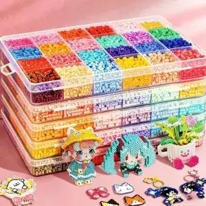 2.6mm 96 색상 하마 비즈 교육용 언 3D 퍼즐 다림질 DIY 지능 장난감 공예