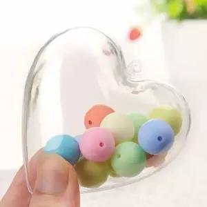 하트 투명공 12cm 1P 플라스틱볼 투명플라스틱볼 트리장식