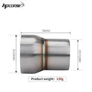 범용 바이크 오토바이 배기 머플러 파이프 어댑터 60-51mm 스테인레스 CNC 모토 변환 61-51MM 커넥터
