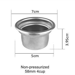 58mm 35g 4컵 커피 필터 바스켓 비압력식 바텀리스 포터필터 엑스포바 E61 에스프레소 머신 액세서리용
