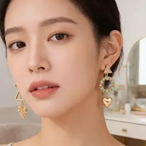 여성 귀걸이 큐빅 진주 이어링 파티 결혼식 하객 데일리 구성 30세트-WFPZUR6