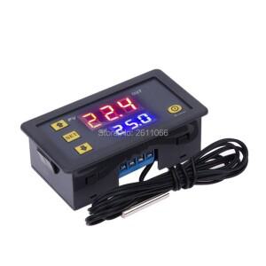 W3230 12V 24V AC110-220V 프로브 라인 20A 디지털 온도 제어 LED 디스플레이 조절기(열냉각 장치 포함)