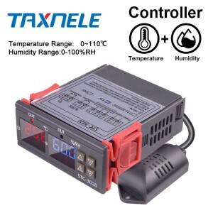 듀얼 디지털 온도 조절기 습도 제어 STC-3028 컨트롤러 AC 110V 220V DC 12V 24V 10A