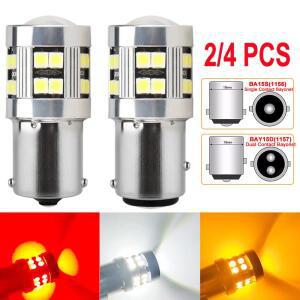 호환 CANBUS 자동차 테일 브레이크 주차 방향 지시등 LED 전구, 1156 BA15S BAY15D, 12V 3030-24SMD, 6500K