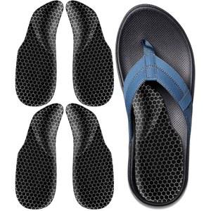 를 위한 DR.FOOT 아치 지지 깔창 자가 접착 패드 평발 및 발뒤꿈치 용 힐 쿠션 남녀용 젤 깔창 2켤레(블랙 스몰)