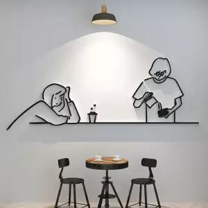 3D입체 감성 카페 아크릴 방수 데코스티커 벽장식 bar 스티커 창문 휴식