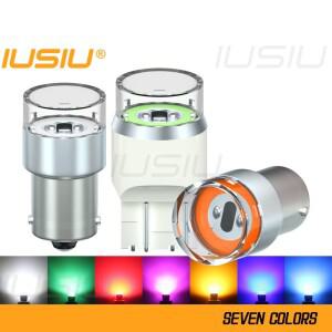 IUSIU 2개입 스트로브 12V 24V P21W 1156 T20 7443 BAY15D BA15S R10W R5W 트럭 플래시 점멸 자동차 LED 전