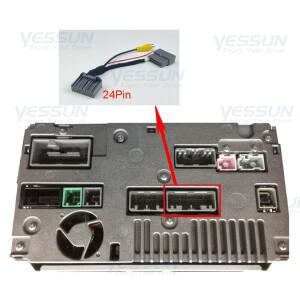 혼다 IMID 8인치 라디오 CRZ CR-V HRV 어코드 입력용 24핀 후방 카메라 하네스 케이블, 어댑터 와이어 키트