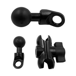 RAM 마운트용 10mm 구멍 1'' 볼 헤드 어댑터가 있는 오토바이 각진 베이스