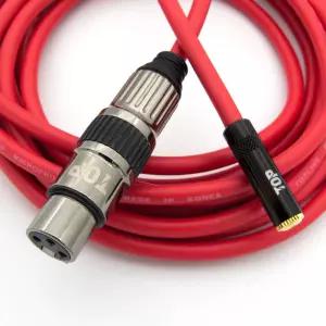 HDTOP 국산 3.5 스테레오 TO XLR 암암 케이블 레드 5M HT-TP1982